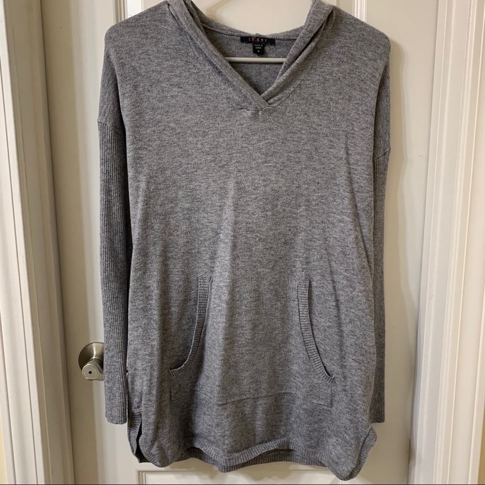 Hooded Grey Tunic Top